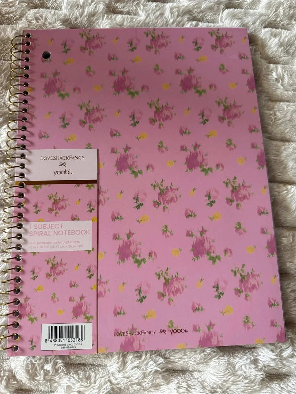 LoveShackFancy Floral Notebook in Blue & Pink - Picture 4 of 7